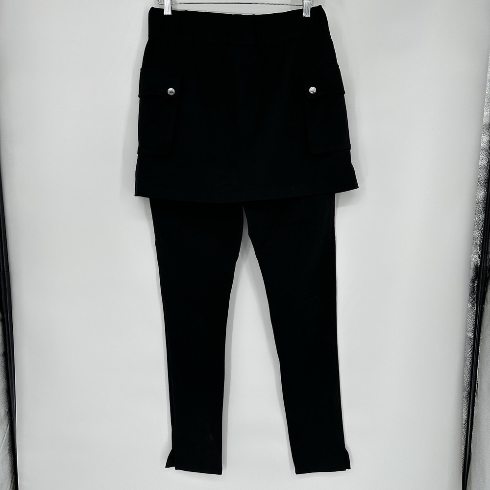 Orttu Medium NY Skirt Pants Jogger Black Men Avant-garde Elastic Waist Slim Cut - Picture 11 of 15